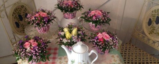Denise Thompson Workshop Tea Party flowers,On Wednesday 20th May at 7.00pm, Otford Memorial Hall,Otford,Kent