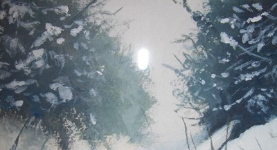 Snowy Watercolour Paintings at The Studio