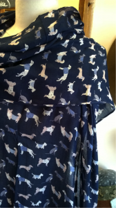 If your an animal lover you will love this navy blue wrap with animal prints!